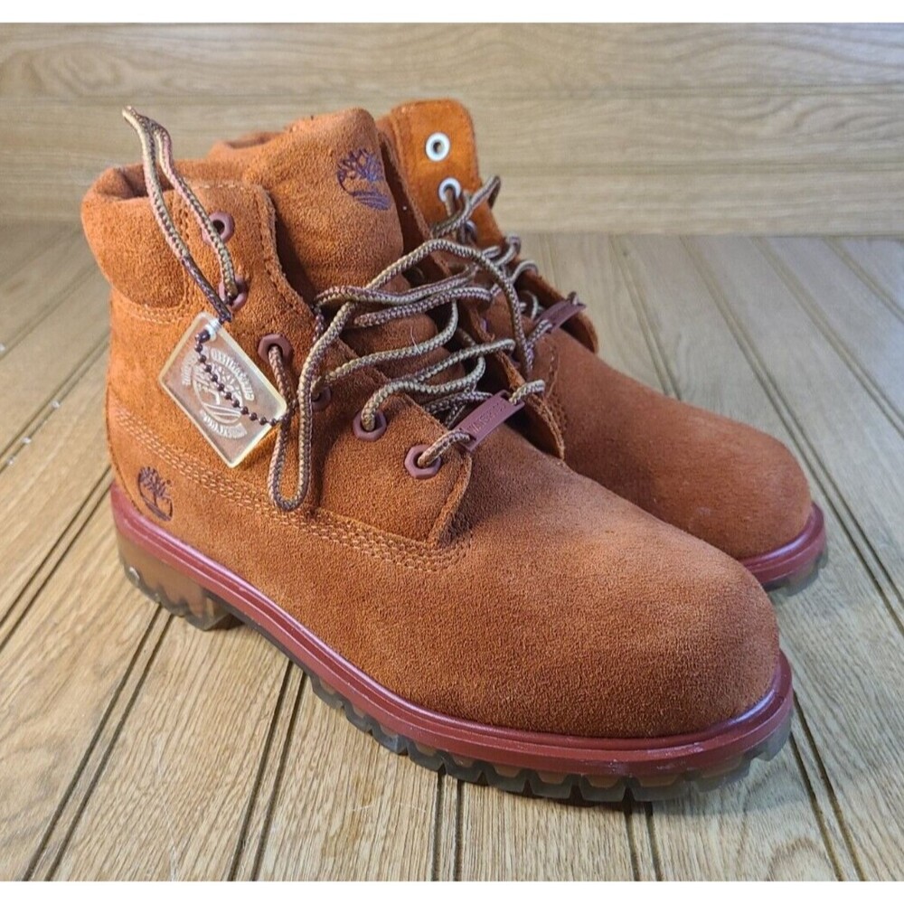 Timberland 6" Premium Little Kids TB0A1AI2 Rust Waterproof Boots Youth Size 3
